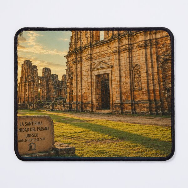 Item preview, La Santísima Trinidad del Paraná Vintage Travel Poster – Paraguay Historic Wall Art designed and sold by ElartedeNoel.