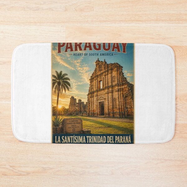 Item preview, La Santísima Trinidad del Paraná Vintage Travel Poster – Paraguay Historic Wall Art designed and sold by ElartedeNoel.