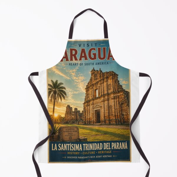 Item preview, La Santísima Trinidad del Paraná Vintage Travel Poster – Paraguay Historic Wall Art designed and sold by ElartedeNoel.
