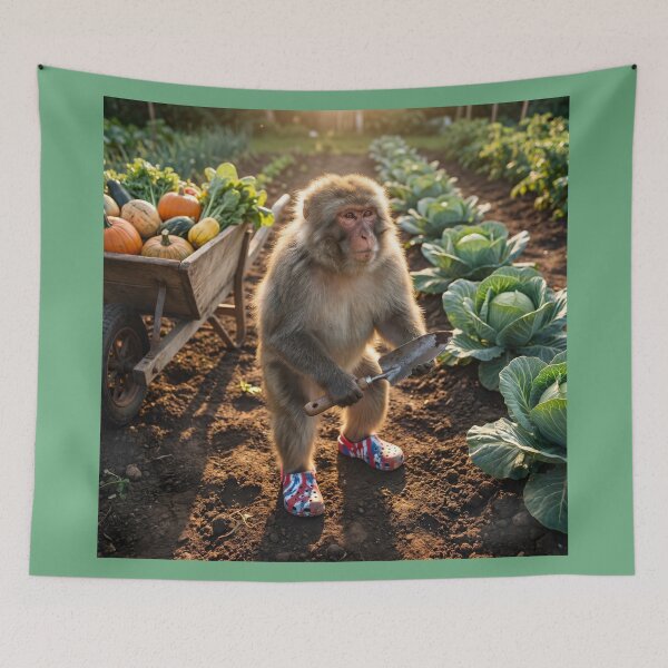 Item preview, Tibetan Macaque Tends Her Garden designed and sold by Tridentulus.