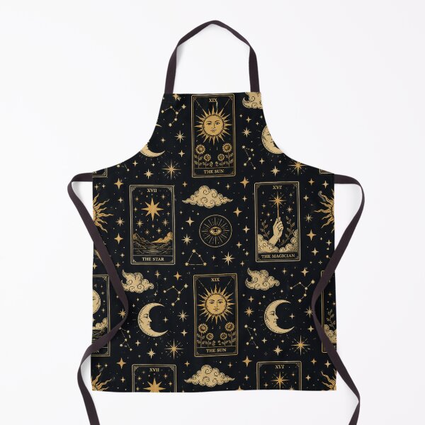 Item preview, Celestial Tarot Card Pattern Mystic Gold and Black designed and sold by Owcomm.