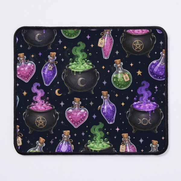 Item preview, Magic Potion Cauldron Seamless Pattern designed and sold by Owcomm.