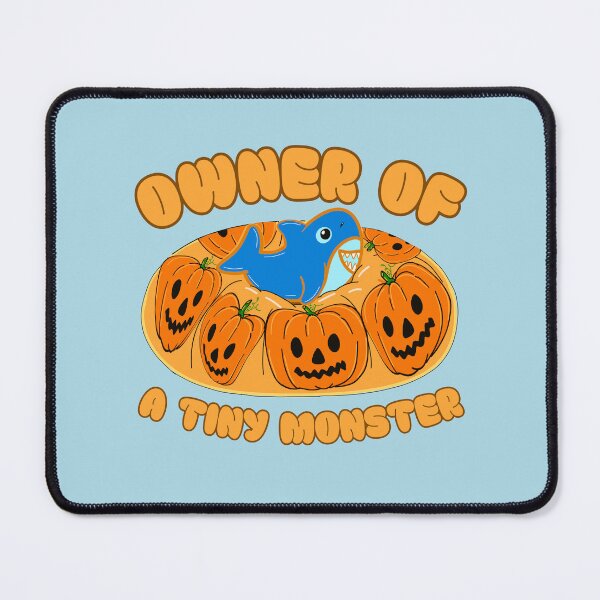 Item preview, Owner of a Tiny Monster – Cute Halloween Shark in Pumpkin Pet Bed designed and sold by BritishDelights.