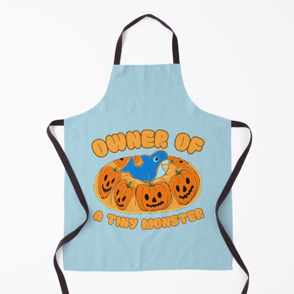 Item preview, Owner of a Tiny Monster – Cute Halloween Shark in Pumpkin Pet Bed designed and sold by BritishDelights.