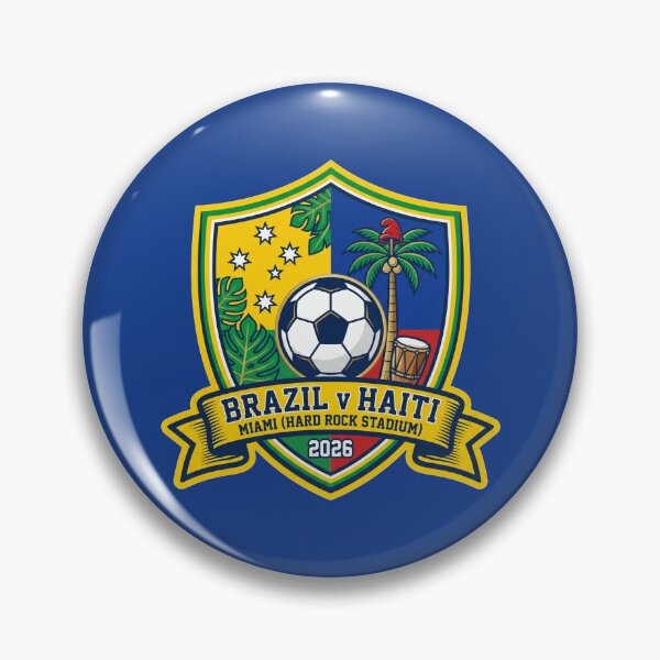 Item preview, Brazil vs Haiti Soccer Match Miami 2026 Athletic Crest designed and sold by Pride Emblem Prints.