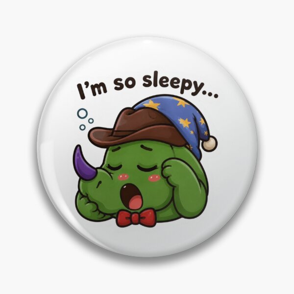 Item preview, I'm So Sleepy Triceracorn Cute Sleeping Cowboy Dinosaur  designed and sold by ZazuCo.