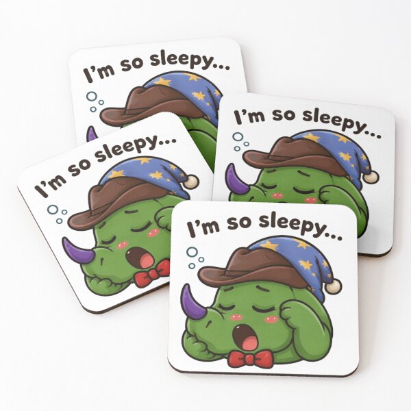 Item preview, I'm So Sleepy Triceracorn Cute Sleeping Cowboy Dinosaur  designed and sold by ZazuCo.