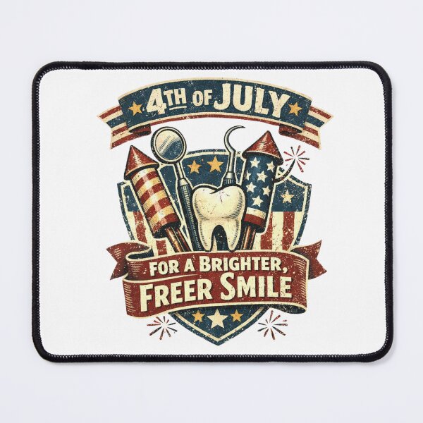Item preview, 4th of July Dentist Shirt For a Brighter Freer Smile Funny Dental Hygienist Gift designed and sold by Print Loft.