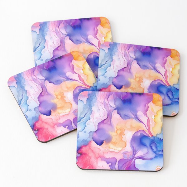 Item preview, Dreamy Azure Blues, Pink-Purple, And Yellow Abstract  designed and sold by DEC02.