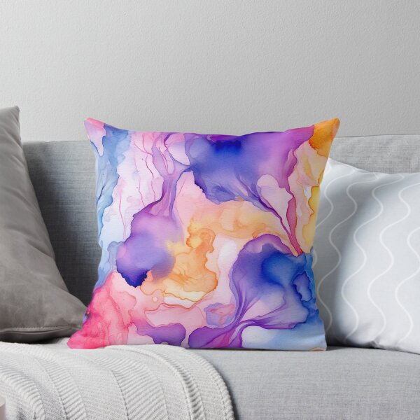 Item preview, Dreamy Azure Blues, Pink-Purple, And Yellow Abstract  designed and sold by DEC02.