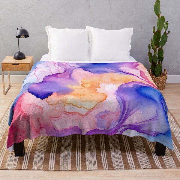 Item preview, Dreamy Azure Blues, Pink-Purple, And Yellow Abstract designed and sold by DEC02.