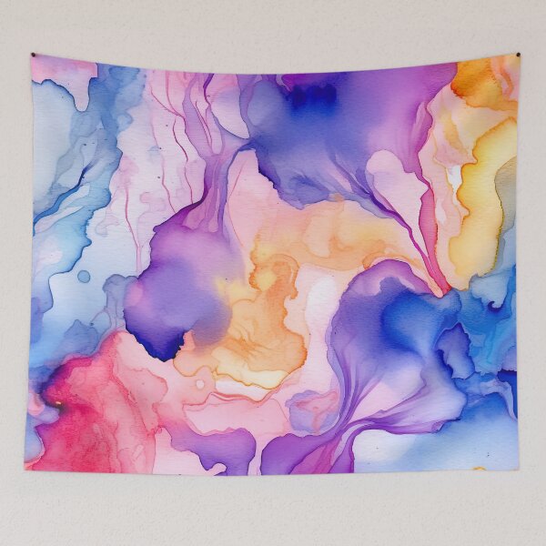 Item preview, Dreamy Azure Blues, Pink-Purple, And Yellow Abstract  designed and sold by DEC02.
