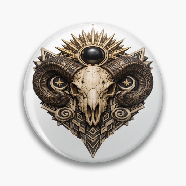 Item preview, Ornamental Ram Skull Celestial Crest designed and sold by Dresut.