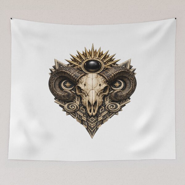 Item preview, Ornamental Ram Skull Celestial Crest designed and sold by Dresut.