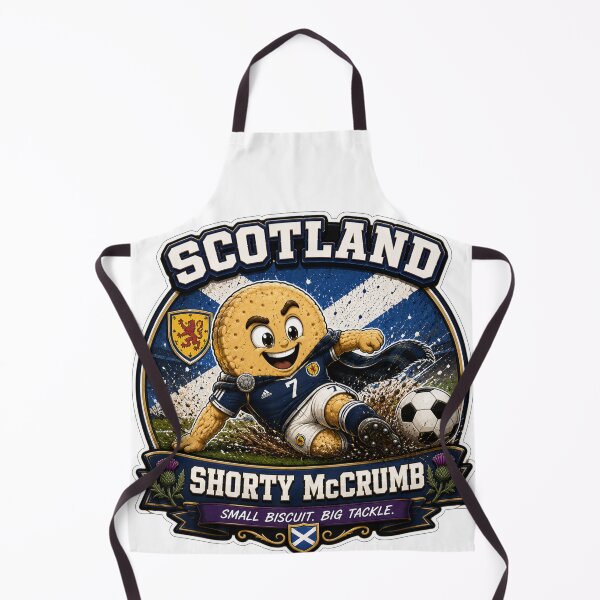 Item preview, Scotland Shortbread Football Mascot Sticker | Shorty McCrumb Soccer Fan Design designed and sold by Snackwave Ninety.