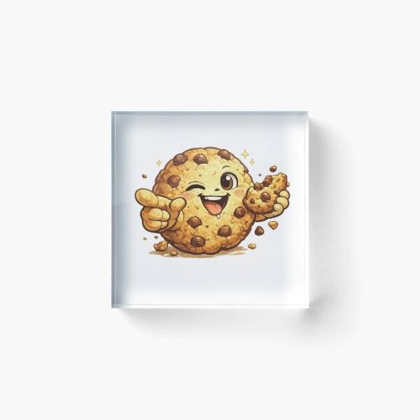 Item preview, Happy Winking Chocolate Chip Cookie – Cute Kawaii Dessert Cartoon designed and sold by Northern Glow Art.