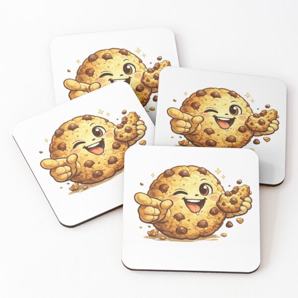 Item preview, Happy Winking Chocolate Chip Cookie – Cute Kawaii Dessert Cartoon designed and sold by Northern Glow Art.