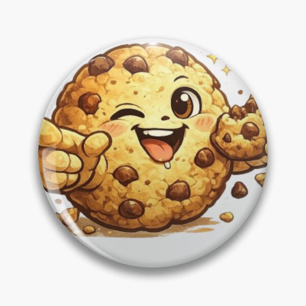 Item preview, Happy Winking Chocolate Chip Cookie – Cute Kawaii Dessert Cartoon designed and sold by Northern Glow Art.