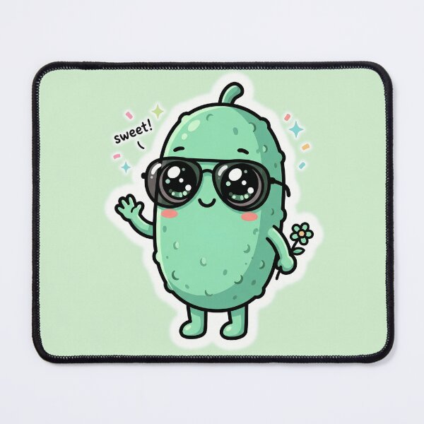 Item preview, Cute Kawaii Pickle With Glasses Funny Pickle Lover Cartoon Food Character Sticker T-Shirt Gift designed and sold by Basma Designs | Retro, Kawaii Shirts & Stickers.