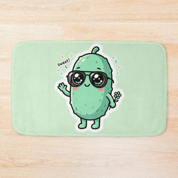 Item preview, Cute Kawaii Pickle With Glasses Funny Pickle Lover Cartoon Food Character Sticker T-Shirt Gift designed and sold by Basma Designs | Retro, Kawaii Shirts & Stickers.