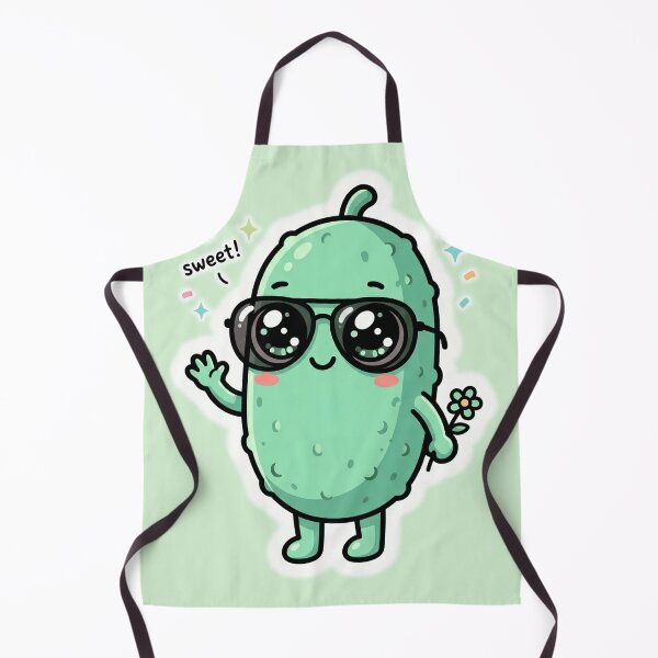 Item preview, Cute Kawaii Pickle With Glasses Funny Pickle Lover Cartoon Food Character Sticker T-Shirt Gift designed and sold by Basma Designs | Retro, Kawaii Shirts & Stickers.