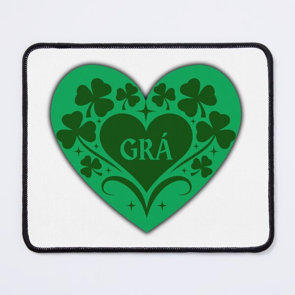 Item preview, Grá Irish Love Heart Shamrock Design — Irish Language Gift Print designed and sold by heartofireland.
