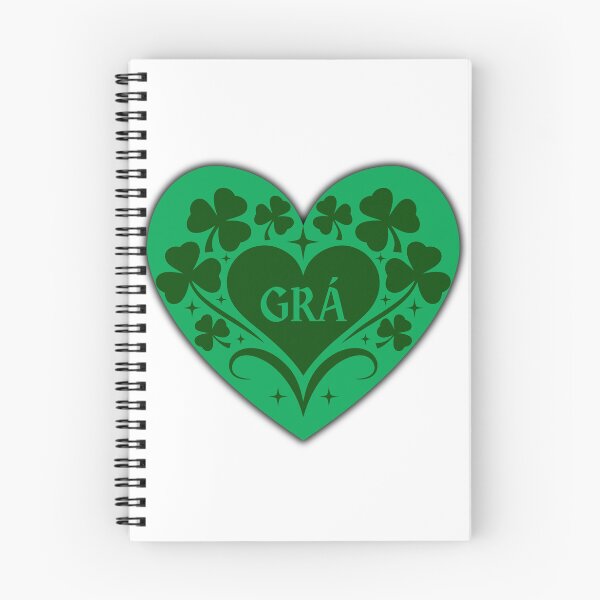 Item preview, Grá Irish Love Heart Shamrock Design — Irish Language Gift Print designed and sold by heartofireland.