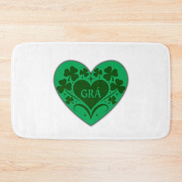 Item preview, Grá Irish Love Heart Shamrock Design — Irish Language Gift Print designed and sold by heartofireland.