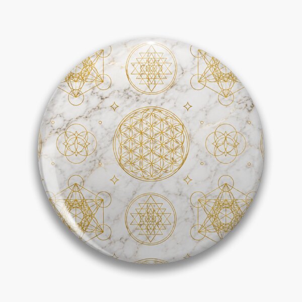 Item preview, Golden Sacred Geometry Marble Pattern designed and sold by Owcomm.