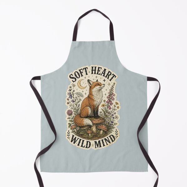 Item preview, Soft Heart Wild Mind Fox Mushroom Cottagecore designed and sold by oldpussboss.