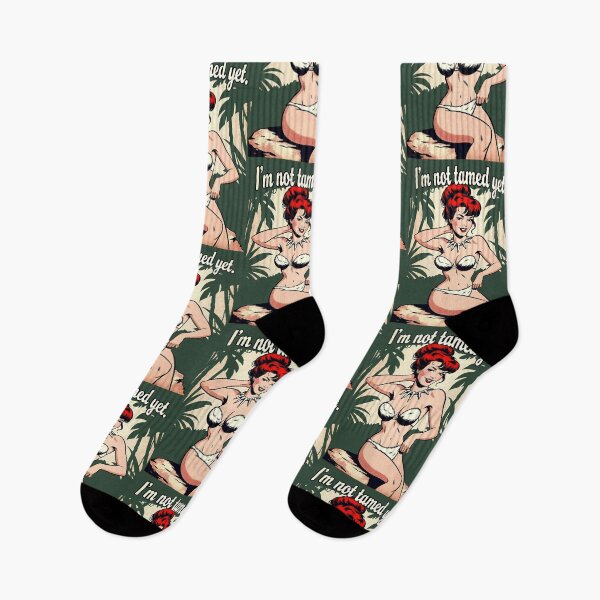 Item preview, Jungle Pinup Redhead Not Tamed Yet designed and sold by HappyOops.
