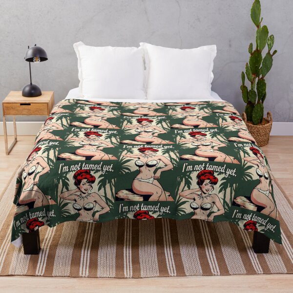 Item preview, Jungle Pinup Redhead Not Tamed Yet designed and sold by HappyOops.