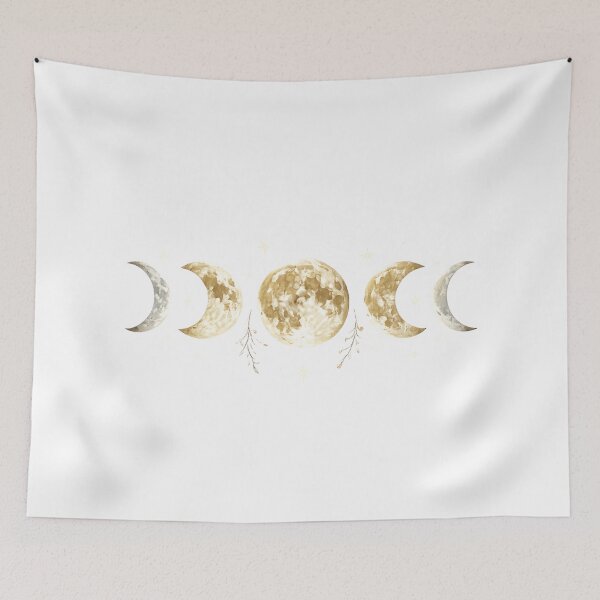 Item preview, Moon Phases Celestial Botanical Aesthetic  Mystical Art Gift for Her Sticker Print Decor designed and sold by DreamelleStudio.