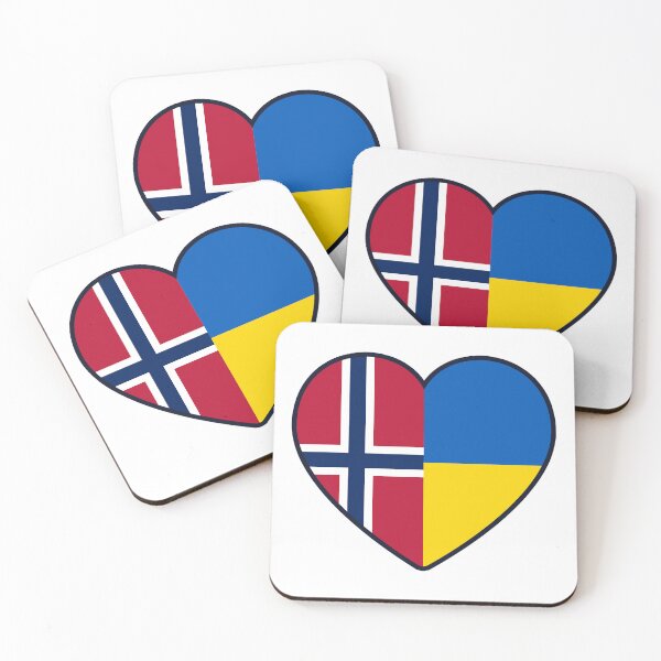 Item preview, Norway Ukraine | 2 Nations 1 Heart designed and sold by sublimesun.