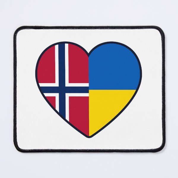 Item preview, Norway Ukraine | 2 Nations 1 Heart designed and sold by sublimesun.