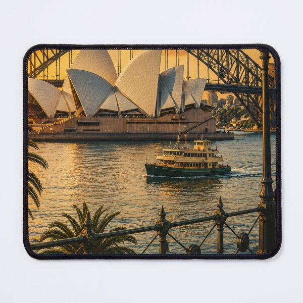 Item preview, Sydney Harbour Vintage Travel Poster – Australia Retro Wall designed and sold by ElartedeNoel.