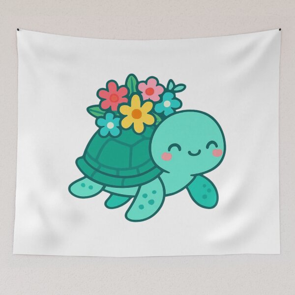 Item preview, Grow at Your Own Pace Turtle - Kawaii Ocean Sticker designed and sold by foryouandyours.