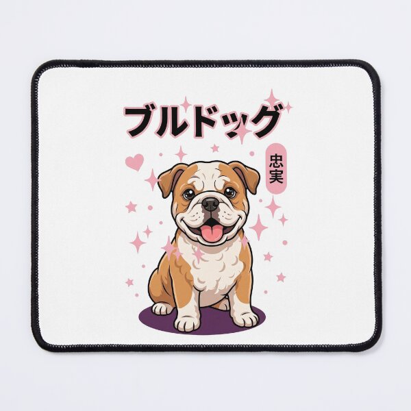 Item preview, Kawaii Bulldog Puppy with Japanese Text designed and sold by fangirl92.