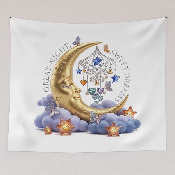 Item preview, Great Night Sweet Dreams Moonlight Charm designed and sold by BlissBlvdShop.
