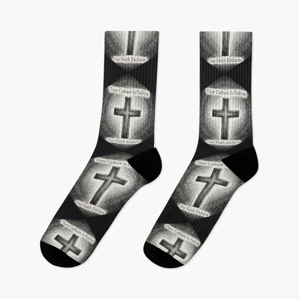 Item preview, Crosshatch Cross Sketch: Enduring Faith designed and sold by LibertyForge-Co.