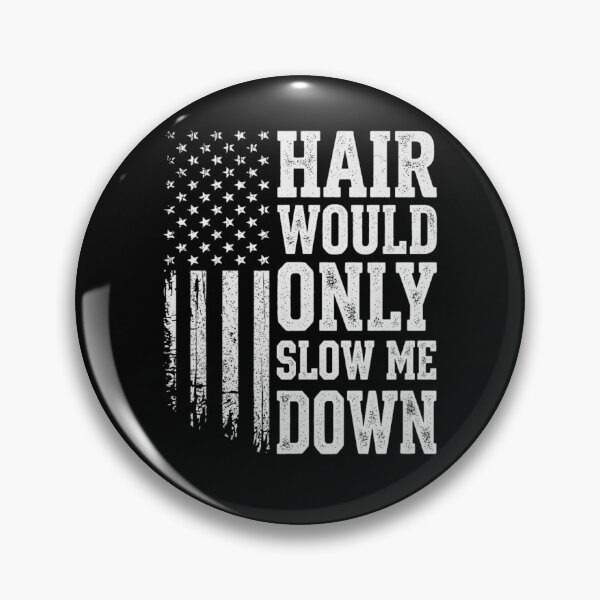 Item preview, Hair Would Only Slow Me Down Funny Bald American Flag   designed and sold by Ali-printshop.