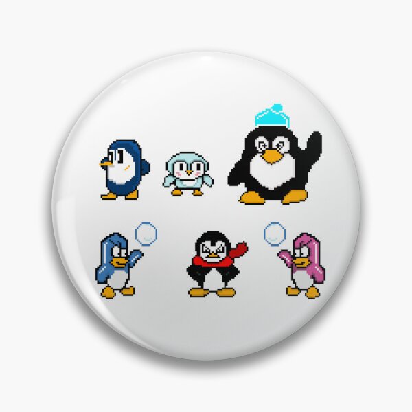 Item preview, Cute Penguins Sticker Pack Winter Retro 8-bit designed and sold by RetroRlx.