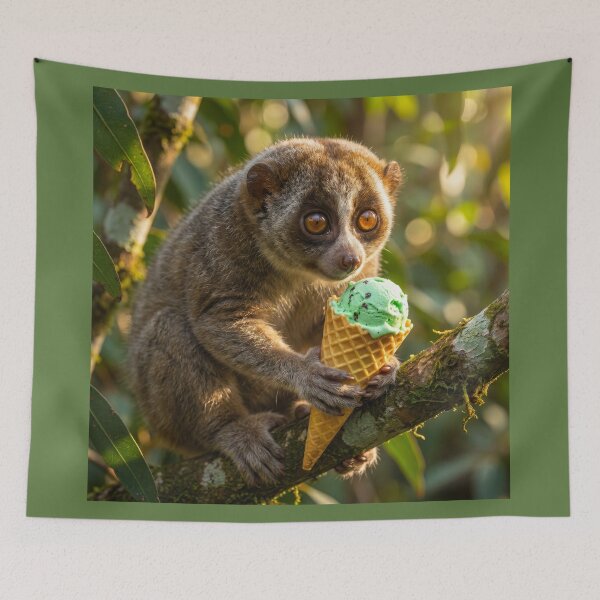 Item preview, Slow Loris Enjoys an Ice Cream Cone designed and sold by Tridentulus.