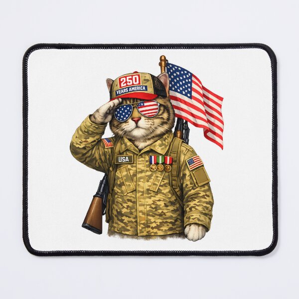 Item preview, 250 Years America Anniversary Flag American Cat designed and sold by OliviaHayesArt.