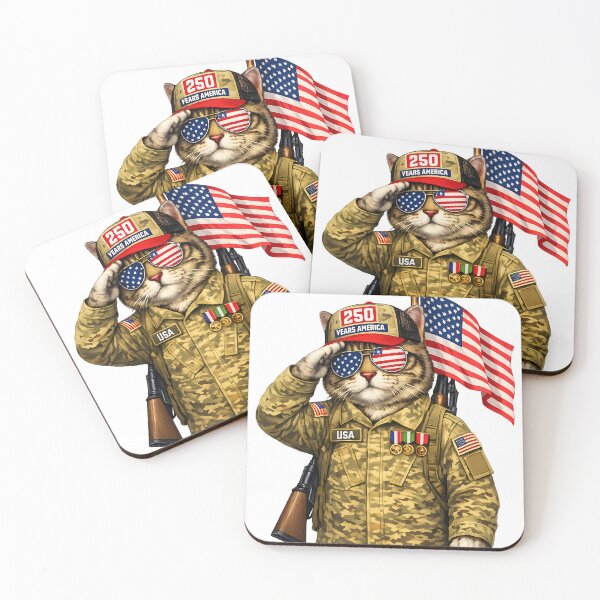 Item preview, 250 Years America Anniversary Flag American Cat designed and sold by OliviaHayesArt.