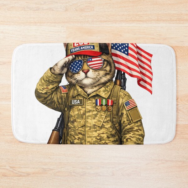 Item preview, 250 Years America Anniversary Flag American Cat designed and sold by OliviaHayesArt.