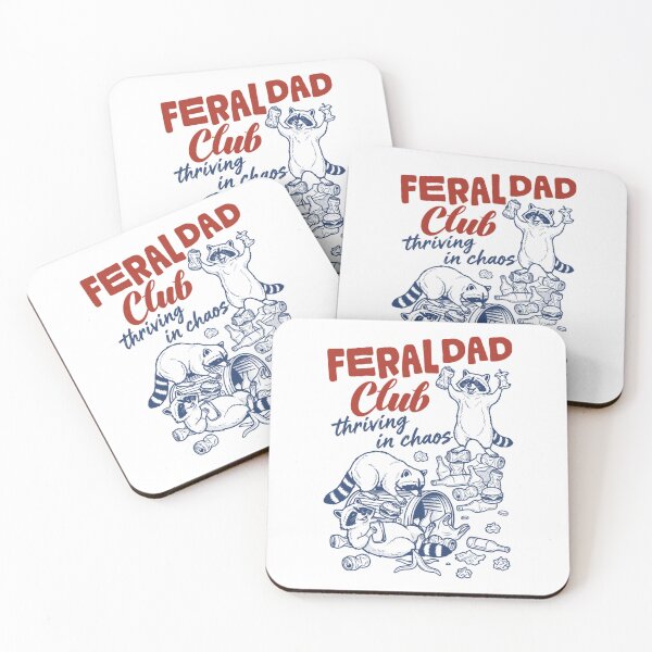 Item preview, Feral Dad Club Thriving In Chaos Funny Raccoon Father designed and sold by Ali-printshop.