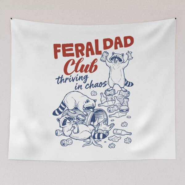 Item preview, Feral Dad Club Thriving In Chaos Funny Raccoon Father designed and sold by Ali-printshop.