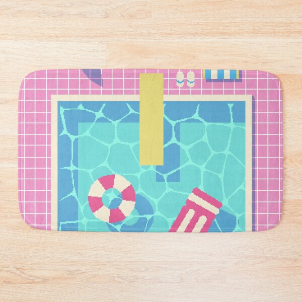 Item preview, Pastel Pink Swimming Pool Pixel Art designed and sold by LilSeashell.