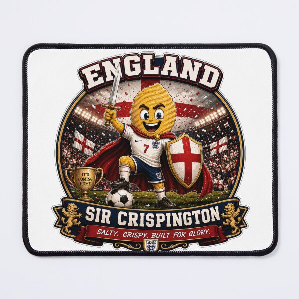 Item preview, England Crisp Knight Football Mascot Sticker | Sir Crispington Soccer Fan Design designed and sold by Snackwave Ninety.
